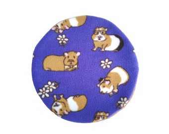 Replacement Fleece Cover for Microwavable Pet Heat Pad or Ice Pod | Guinea Pigs Print