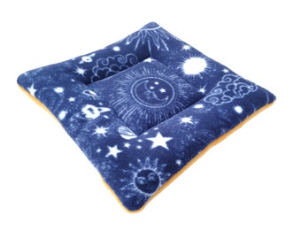 Padded Fleece Sleeping Mat for Guinea Pigs, Hedgehogs and Small Pets | Celestial Print