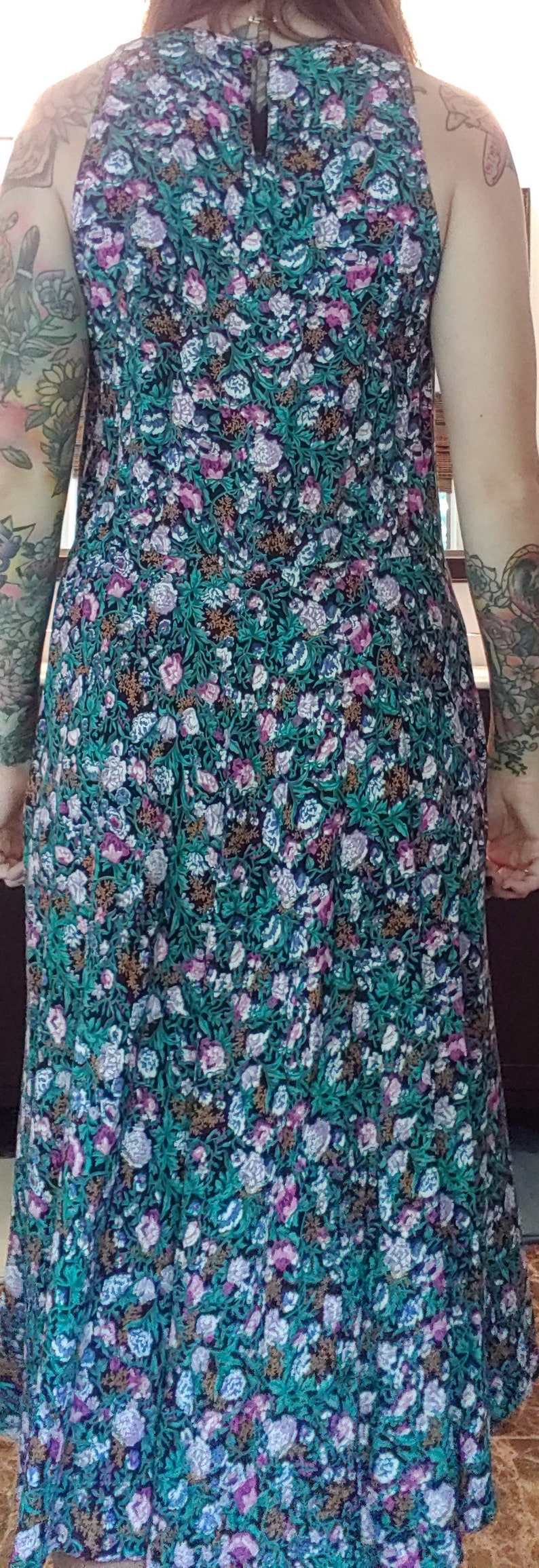 E.D Michaels Vintage Floral Maxi Dress