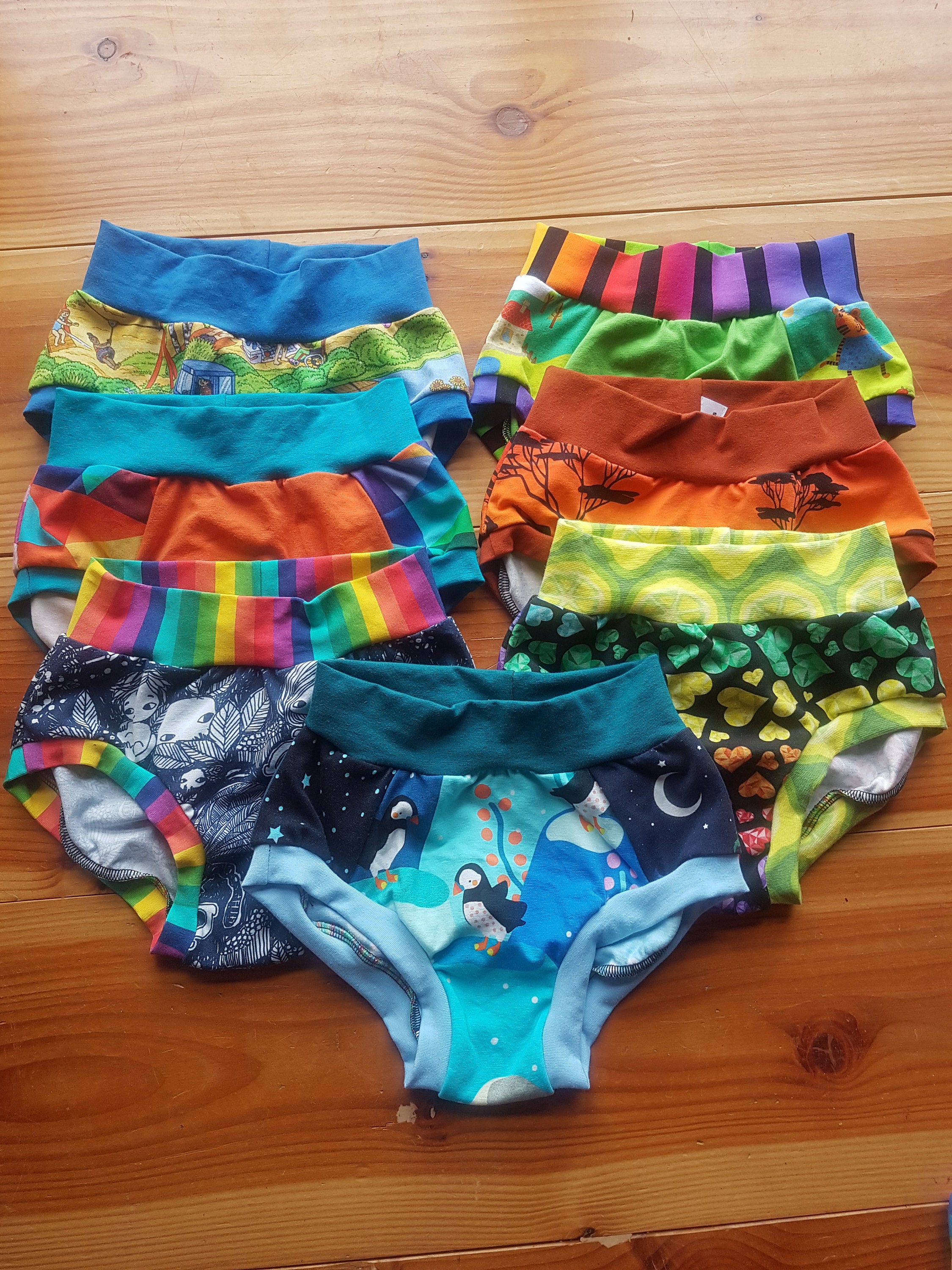 Lucky Dip Girl Shape Age 2-12 Kids Scrundlewear Jersey Cotton Elastane  Knickers Pants Underwear Scrundies -  Denmark