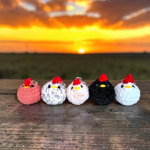 Crochet Amigurumi Chickens Charms