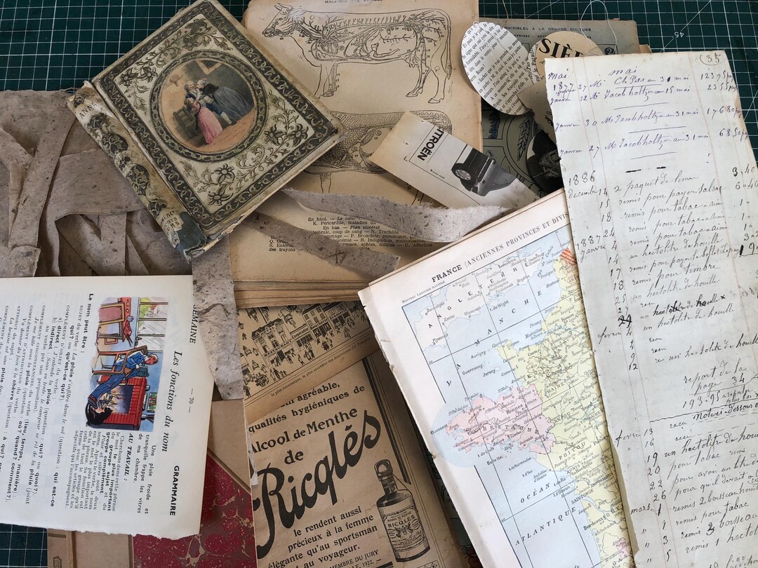 Paper Pack - A Set of Authentic Antique and Vintage Papers for Collages ...
