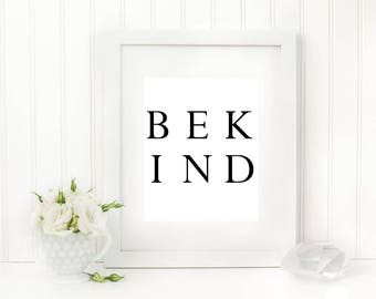 Be kind wall art | Etsy
