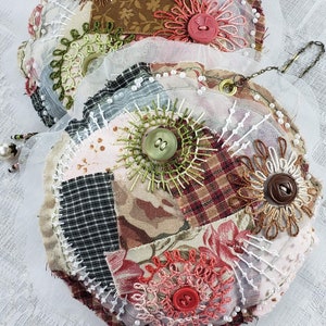 Not Your Auntie's Patchwork Blessing Ornaments - Set of 2