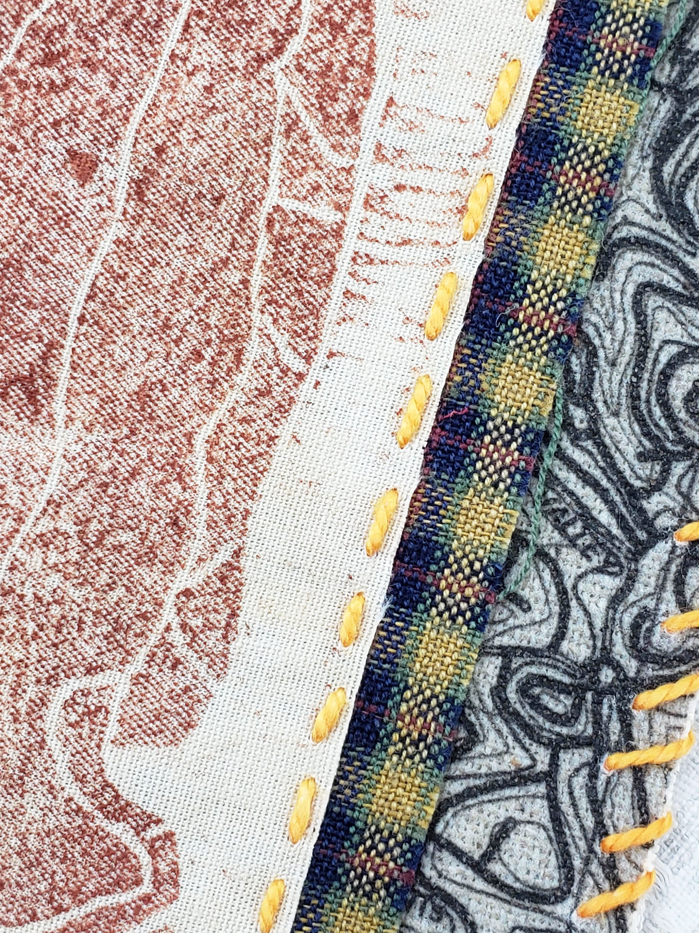 Rustic Arrowhead & Mountain Topo Map '96 Textile Wall | Etsy