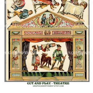 Teatro Cut and Play Imprimible Archivo digital de descarga instantánea