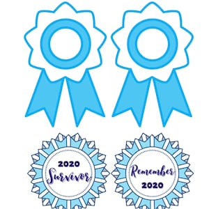 Printable 2020 Survivor Ribbon or Remember 2020 Ribbon