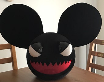 Evil Deadmau5 head halloween costume with lights