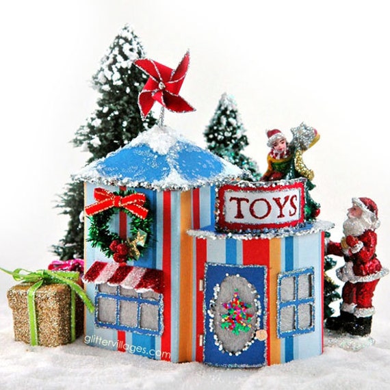 Miniature Christmas Village Toy Store PDF Pattern - Etsy