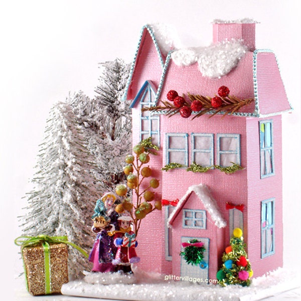 Charming Miniature Christmas Village House Pattern & Instructions DIY