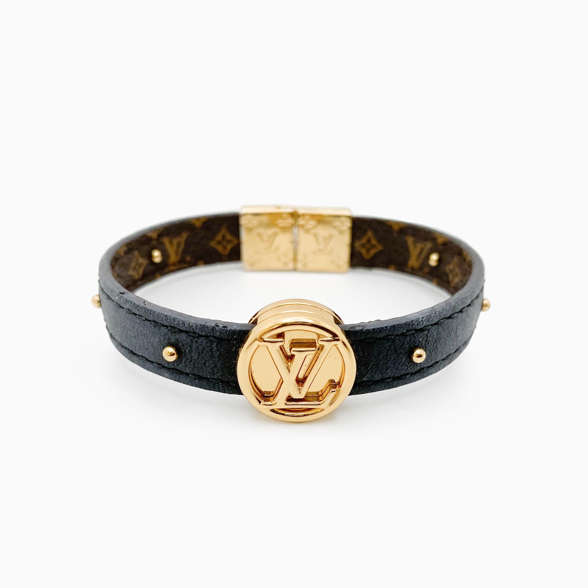 人気のクリスマスアイテムがいっぱい！ Authentic Louis Vuitton Reversible Leather Bracelet ブレスレット、バングル
