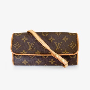 Authentic LOUIS VUITTON Pochette Twin PM Monogram Crossbody 