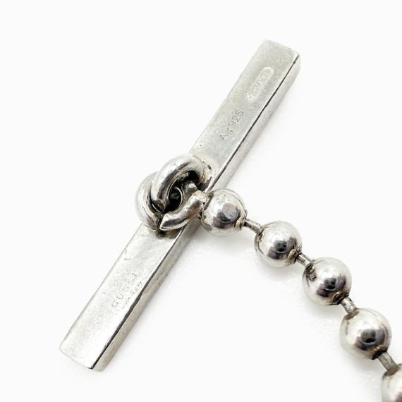 Authentic GUCCI Silver 925 Interlocking G Toggle … - image 9