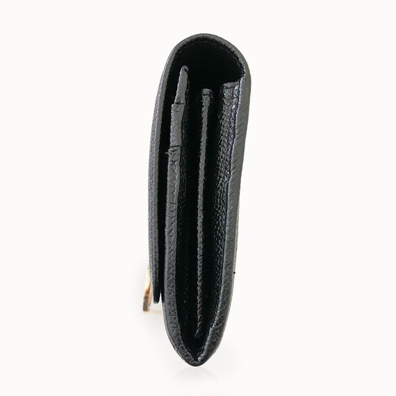Authentic BVLGARI Black Leather Long Flap Wallet - image 6