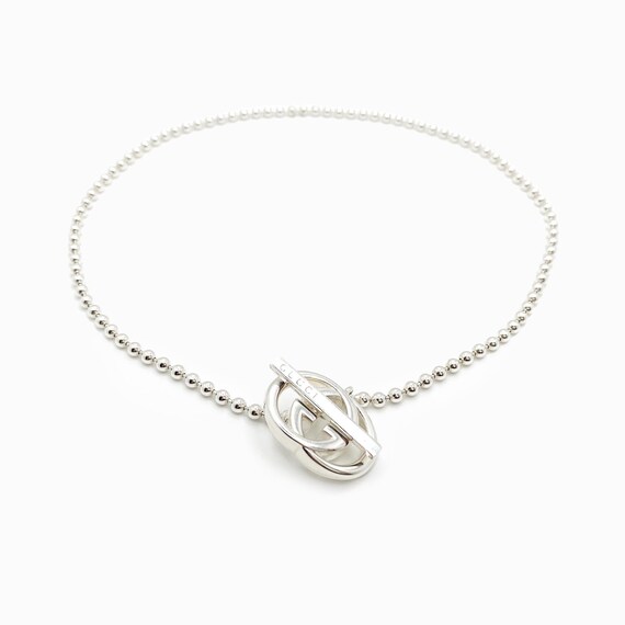 Authentic GUCCI Silver 925 Interlocking G Toggle … - image 2