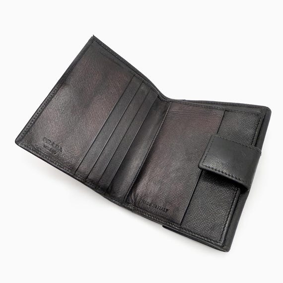 Authentic PRADA Triangle Logo Black Saffiano Comp… - image 7