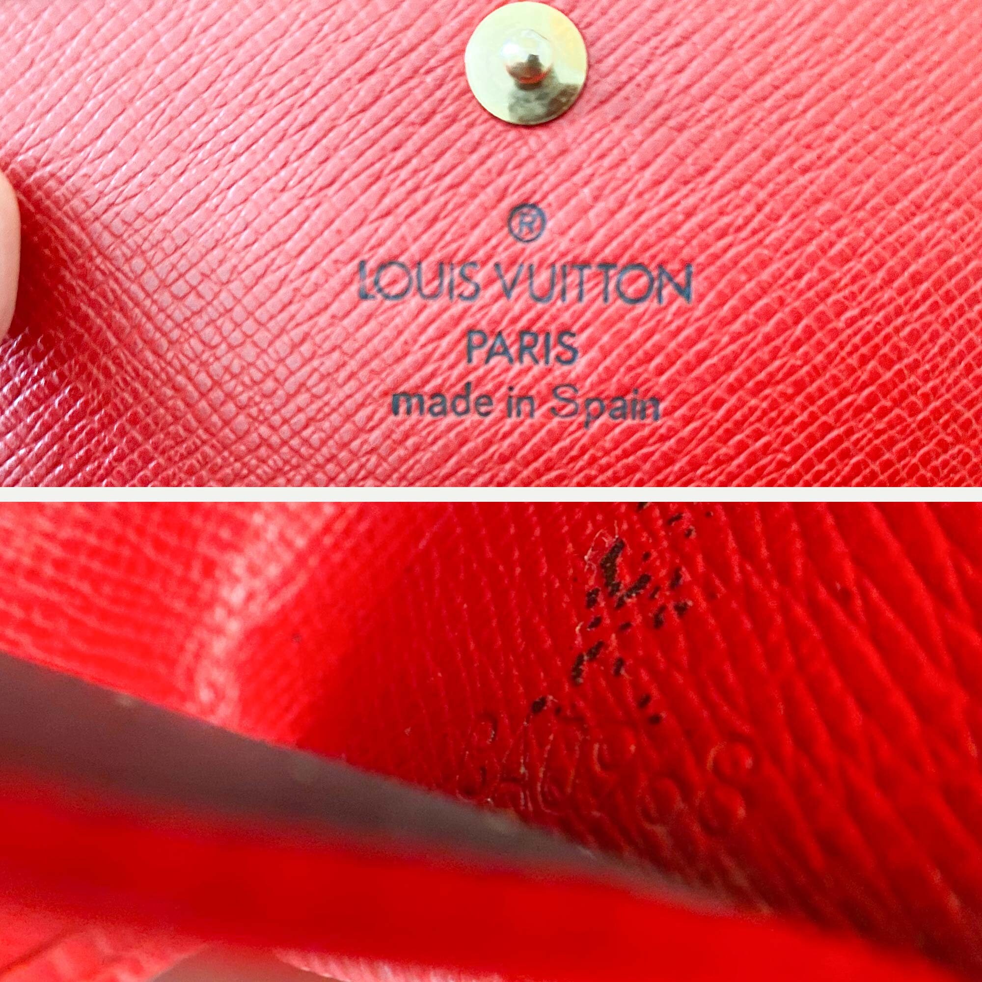 Louis Vuitton Red Epi Leather Key Pouch Pochette Cles 104lv33 For Sale at  1stDibs