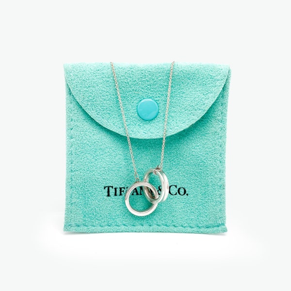 Tiffany & Co. Silver 1837 Interlocking Rings Pendant Necklace
