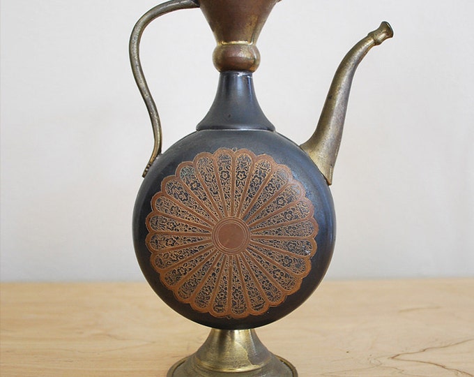 Vintage Antique Teapot Turkish Teapot With Beautiful Etched Etsy