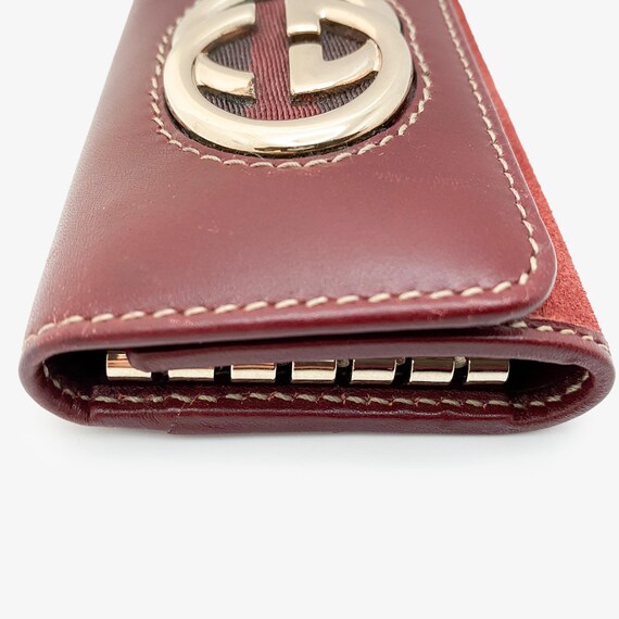 Authentic GUCCI Interlocking G Logo Key Case, Lea… - image 10