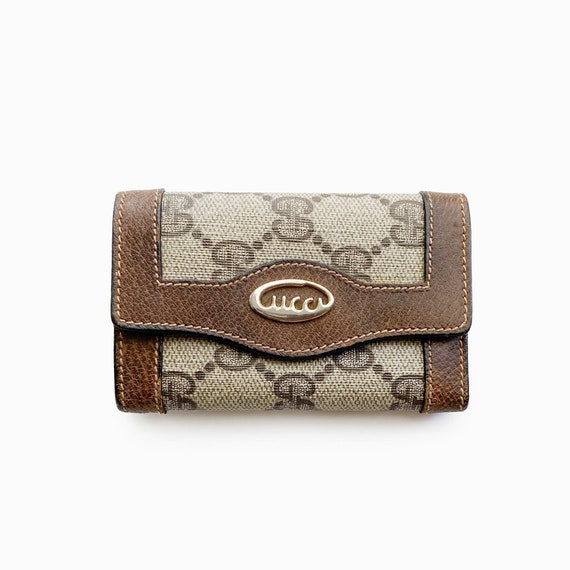 Authentic GUCCI GG Supreme Canvas Pigskin Leather… - image 1