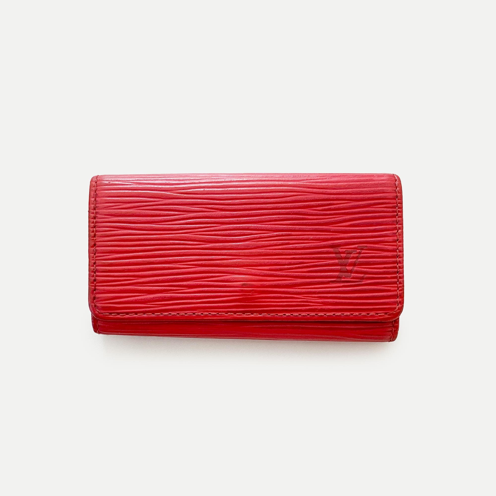 Louis Vuitton Red Epi Leather Card Case Wallet Holder 5LVL1223 at 1stDibs