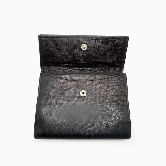 Authentic PRADA Triangle Logo Black Saffiano Comp… - image 9