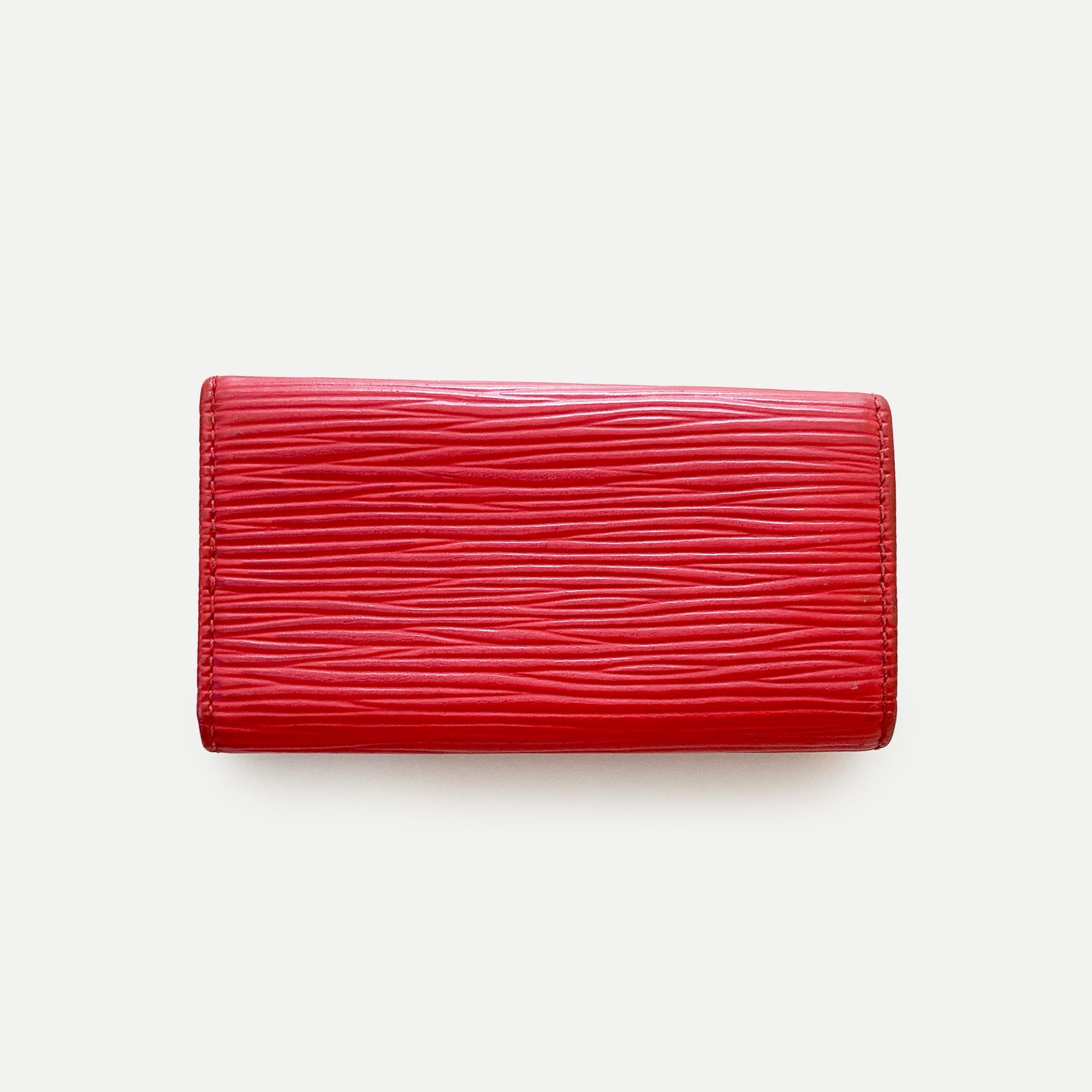 Louis Vuitton Red Epi Leather Card Case Wallet Holder 5LVL1223 at 1stDibs