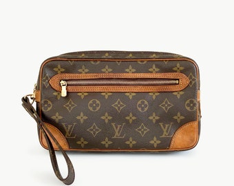 Black Louis Vuitton Monogram Marly Dragonne GM Clutch Bag