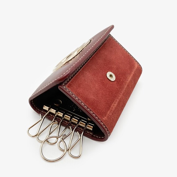 Authentic GUCCI Interlocking G Logo Key Case, Lea… - image 9