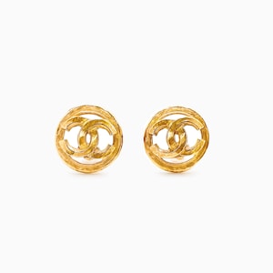 Gold Chanel Earrings 