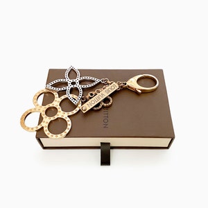 Louis Vuitton Dog Bag Charm and Key Holder Monogram Brown in Calf Leather  with Silver-tone - US