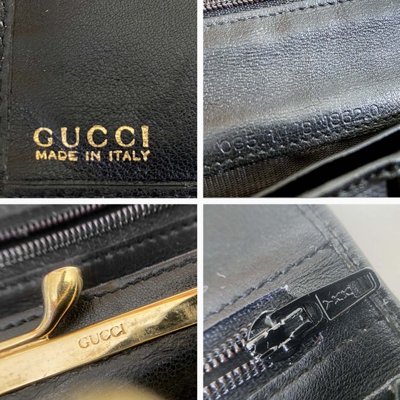 Authentic GUCCI Bamboo Bar Black Leather Card Cas… - image 7