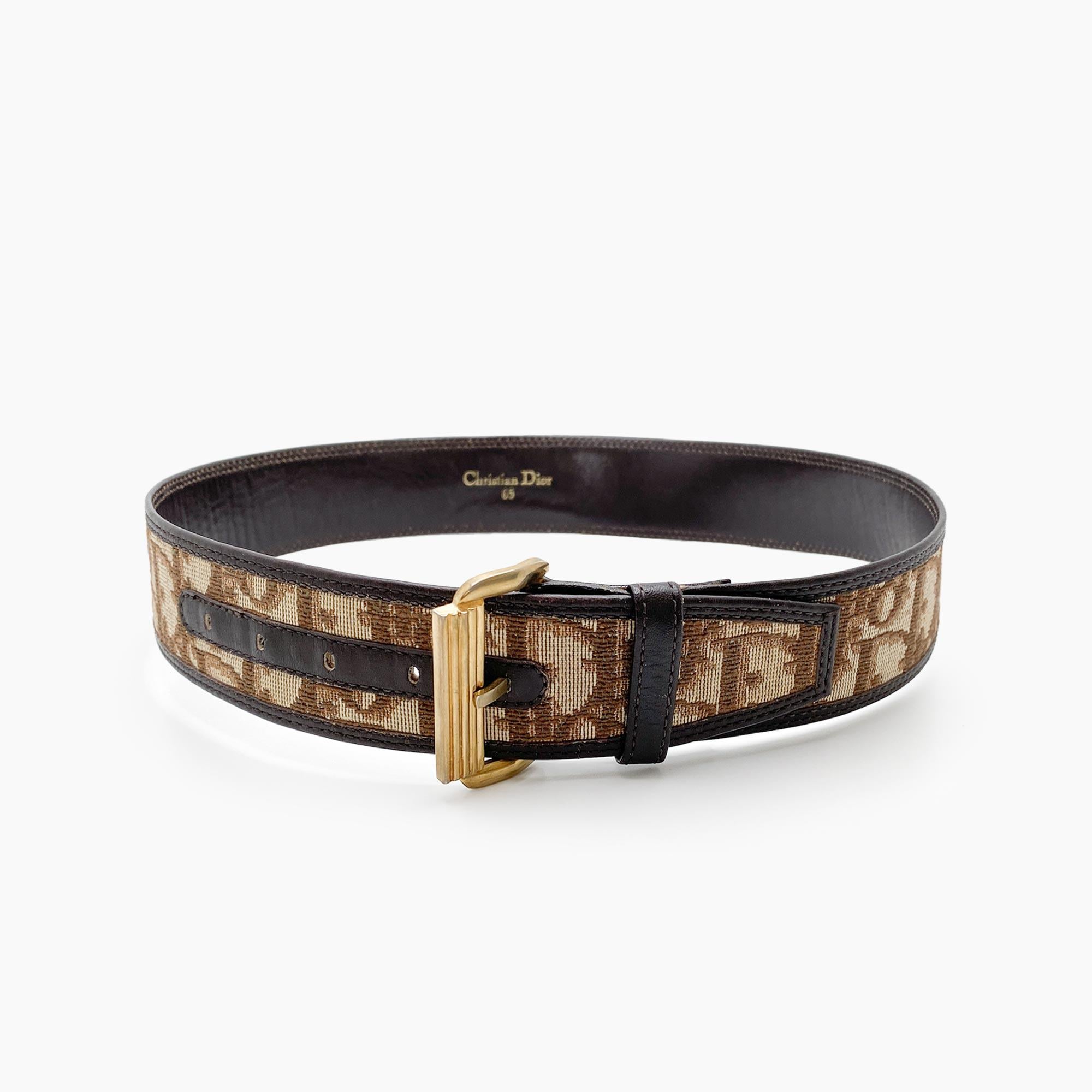 小物 Dior Trotter Logo Trotter Pattern Belt Christian Dior Trotter Belt Black RI0023 #75 161753 | eBay