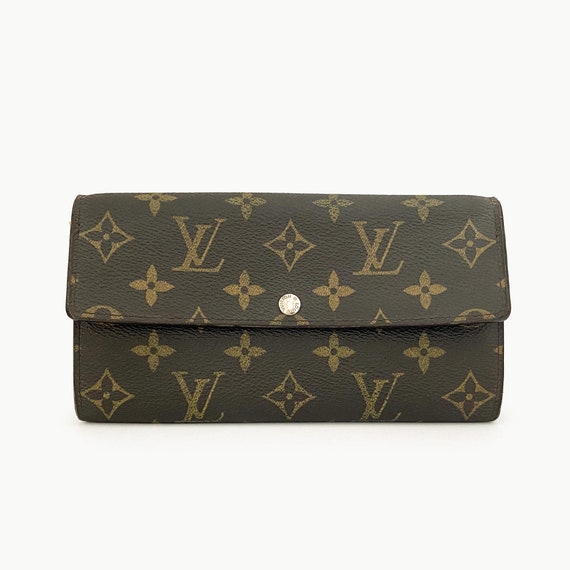 Authentic LOUIS VUITTON Sarah Monogram Canvas Long Flap Wallet Etsy