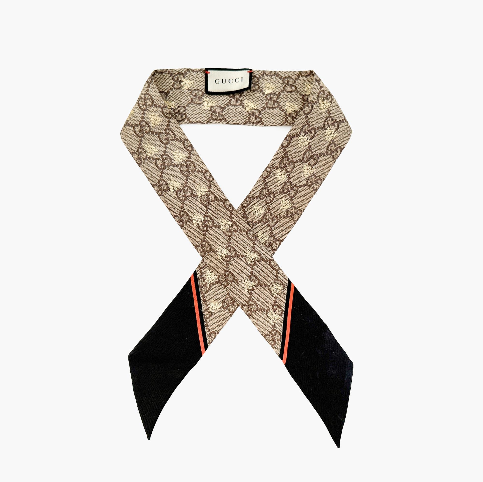 グッチ スカーフ bee ブラック GUCCI - GUCCI グッチ GG ビー ハチ 蜂 スカーフ 大判 シルク100