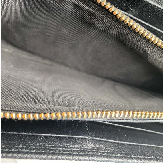 Authentic BVLGARI Black Leather Long Flap Wallet - image 10