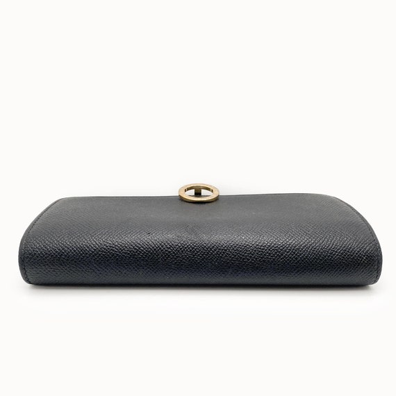 Authentic BVLGARI Black Leather Long Flap Wallet - image 5