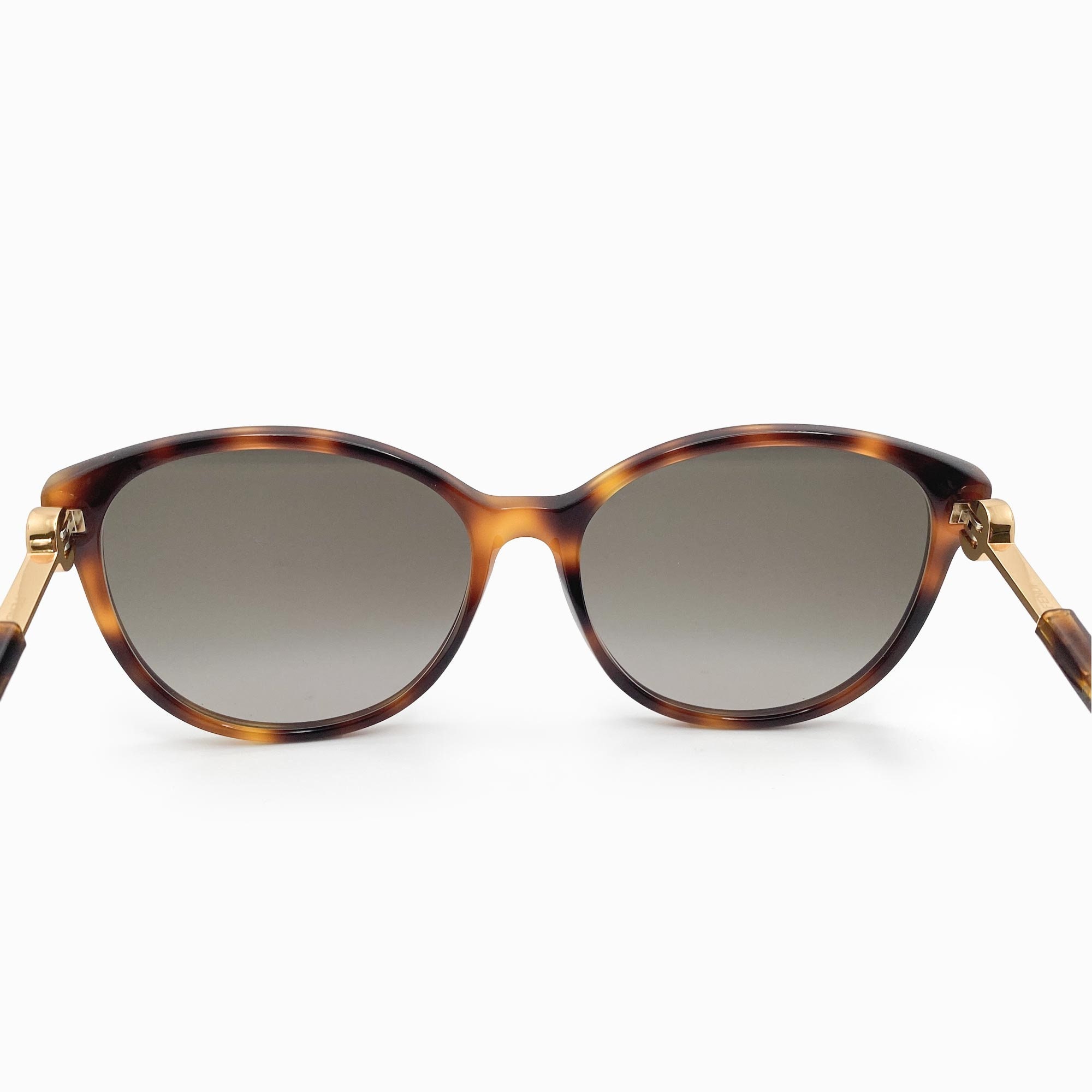 Authentic FENDI F is Fendi Gradient Cat Eye Brown Sunglasses 