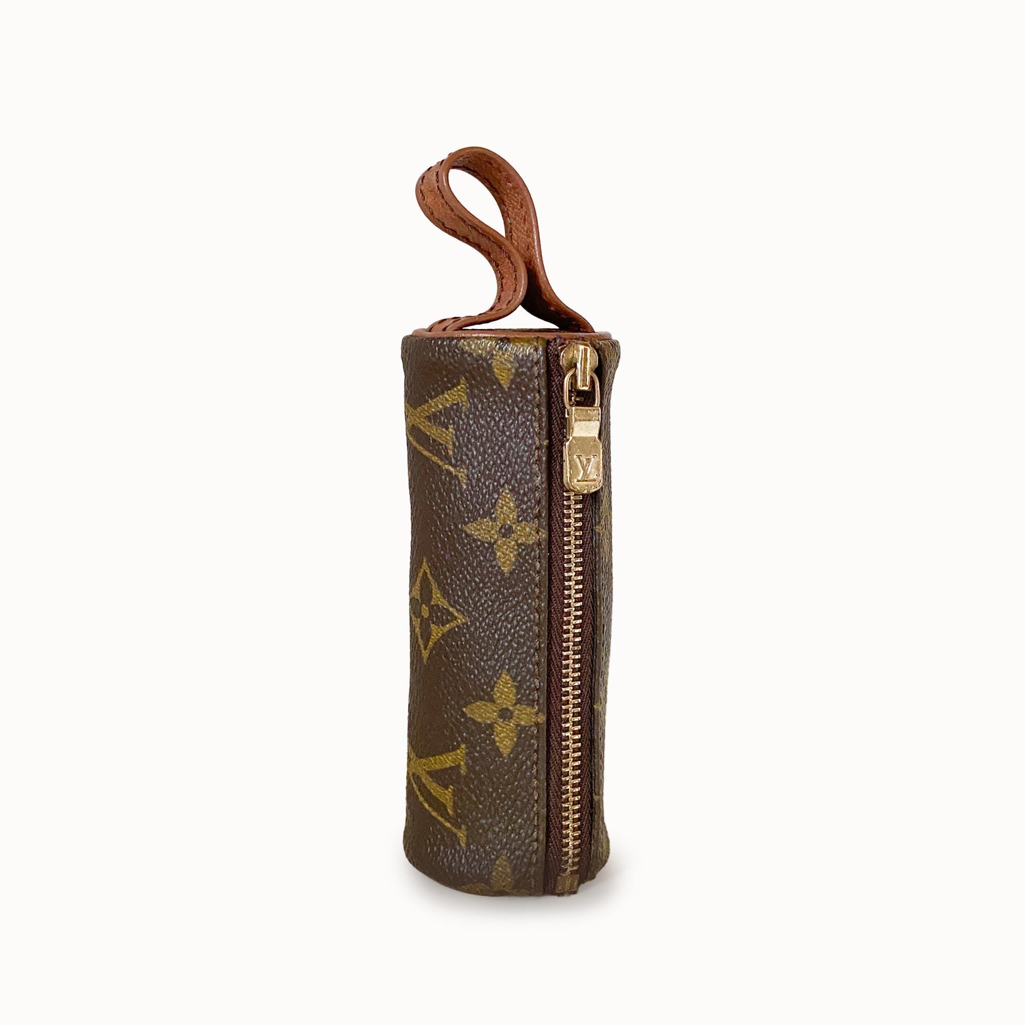 Authentic Louis Vuitton Golf Ball Case, Monogram Canvas Accessory