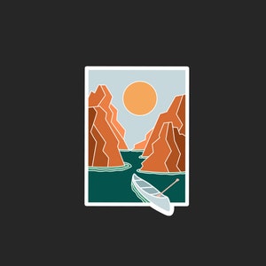 Kanu-Nationalpark-Aufkleber | Matt wasserdicht Vinyl Aufkleber | Utah, Arizona Flüsse | Lake Powell, Grüner Fluss, Provo River Aufkleber