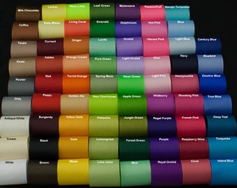 Ribbon 1 1/2 inch Solid Grosgrain Ribbon By the Yard, USA Made Ribbon, Hair Bow Ribbon, Wholesale Ribbon
