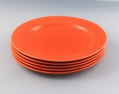 Harlequin Bread Plate in Original Atomic Red (Tangerine) by Homer Laughlin Single Plate