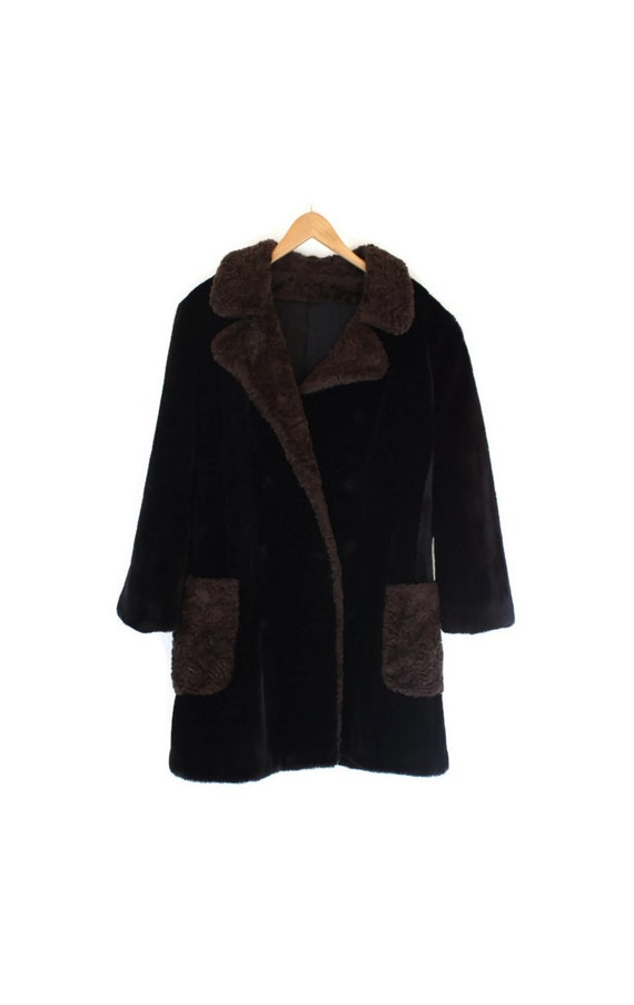 Vintage Borgana Fairmoor double-breasted sable faux fur coat | Etsy