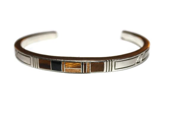 Very Rare Brown Jasper Vintage Native American Navajo Sterling Silver Bracelet Very Rare Brown Jasper Vintage Native American Navajo Sterling Silver Bracelet