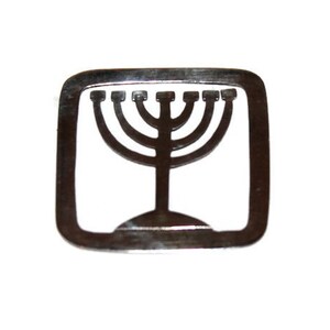 Sterling Silver Menorah Talisman Charm Judaica from Taxco Mexico