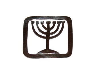 Sterling Silver Menorah Talisman Charm Judaica from Taxco Mexico