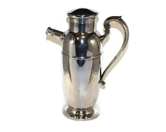Fabulous Vintage Art Nouveau Art Deco Silver Plated Cocktail Shaker Barware by Art S. Co