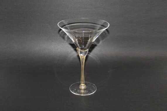 Signed Guy Corrie 2001 Union Street Glass Company Blown Art Glass Extra  Extra Large Cocktail Glass With Embedded Gold and Foliate Stem - Etsy