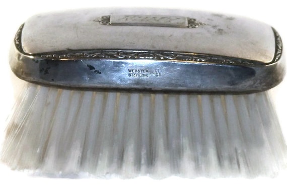 Vintage Webster Sterling Silver Baby Hair Brush - Baby Gift  display picture 1